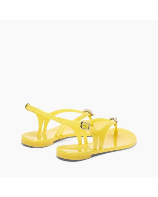 Casadei Yellow Jelly Thong Sandal
