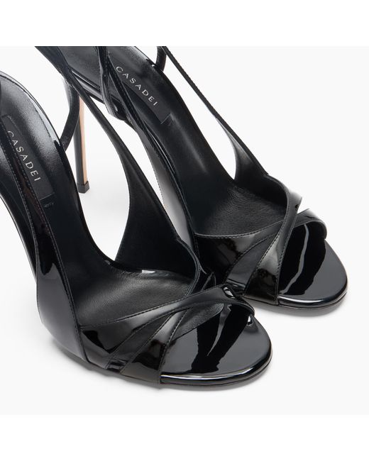 Casadei Black Julia Samurai Double Belts Sandal