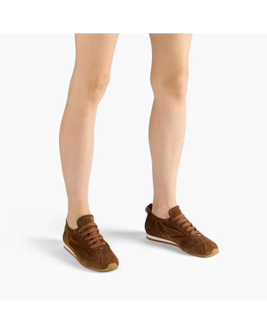 Casadei Brown Rythm Suede Sneaker