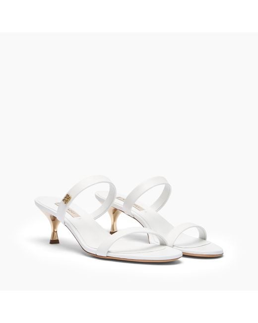 Casadei White Chic Julia Kitten Mule