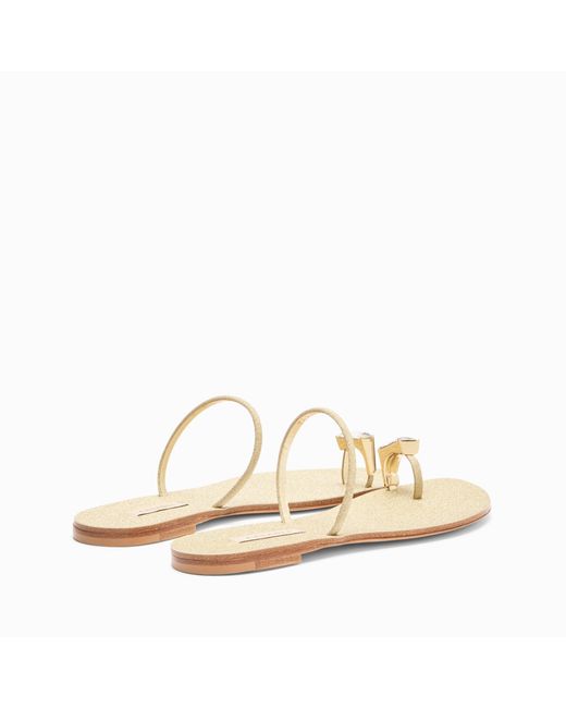 Casadei Natural Soraya Solar Eclipse Flat Sandals