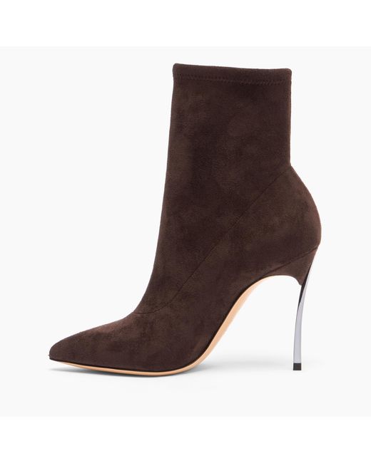 Casadei Brown Blade Stretch Ankle Boot