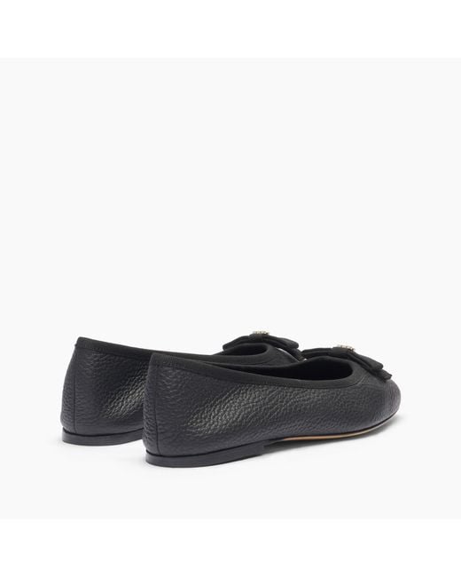Casadei Black Leather Ballet Flats