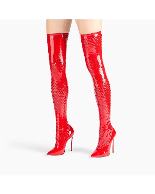 Casadei Red Ultravox Over The Knee