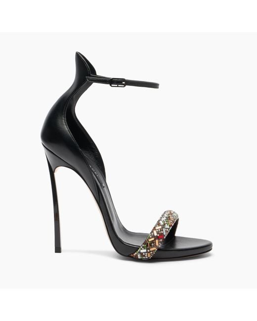 Casadei Black Cappa Blade Vegas Sandal