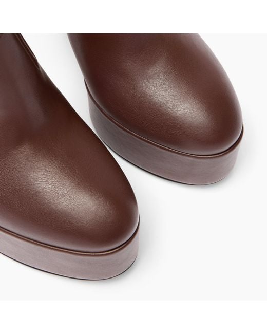 Casadei Brown Patty Platform Ankle Boot