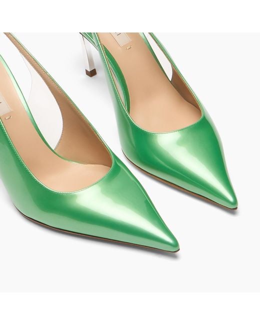 Casadei Green Superblade Samurai Slingback