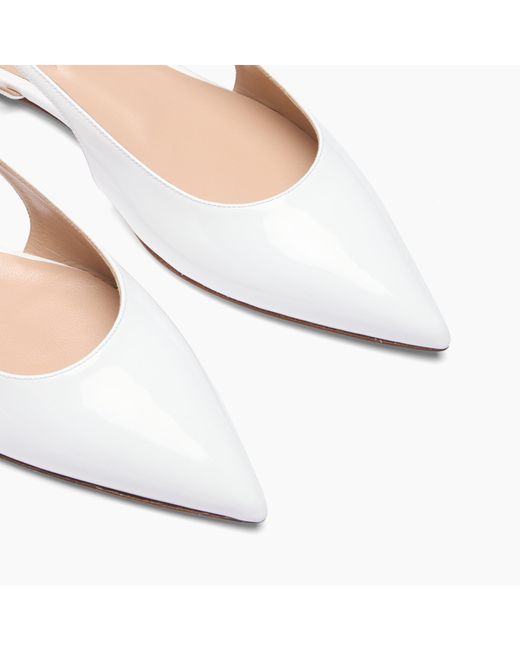 Casadei White Double Belts Slingback