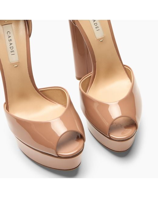 Casadei Multicolor Flora Platform Sandal