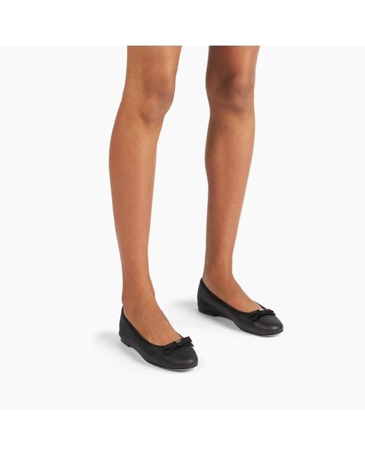 Casadei Black Leather Ballet Flats