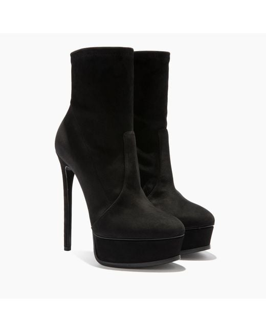 Casadei Black Flora Ankle Boot