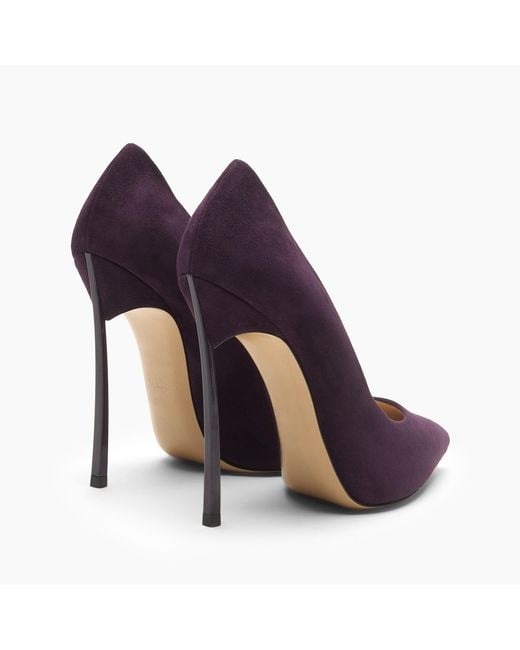 Casadei Purple Blade Suede Pump