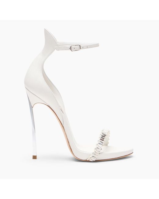 Casadei White Cappa Blade Heaven Sandal