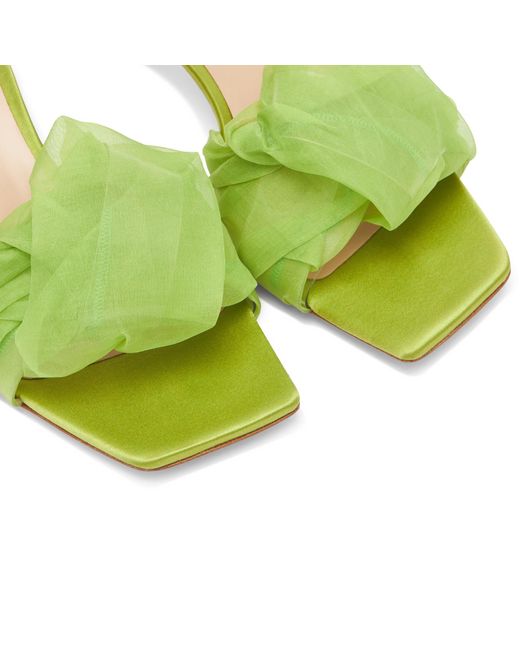 Sandalo di seta sofisticato ed elegante di Casadei in Green