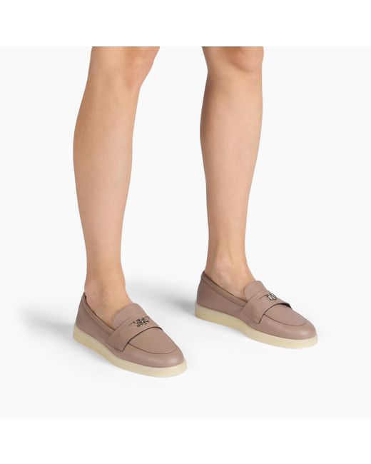 Casadei Pink Passage Loafer With C-chain