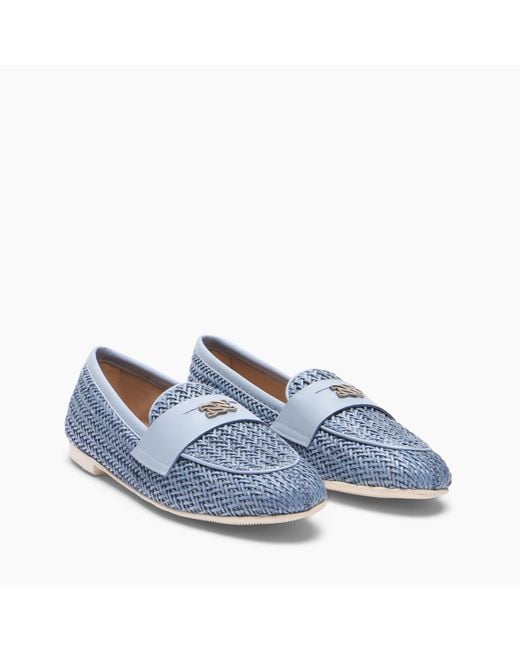 Casadei Blue Hanoi Loafer With C-chain
