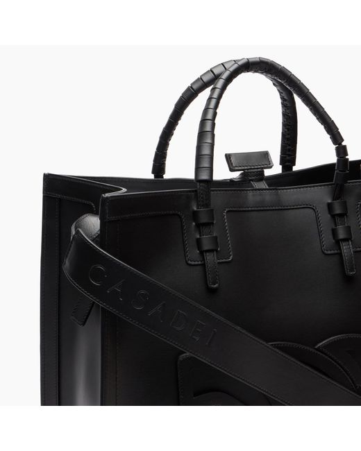 Casadei Black Beaurivage Leather Bag