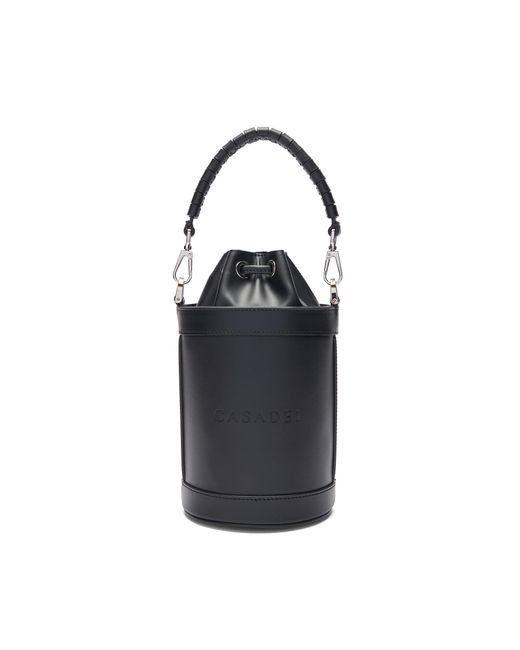 Giulia Leather Bucket Bag di Casadei in Black