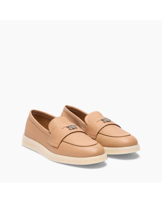 Casadei Natural Passage Loafer With C-chain