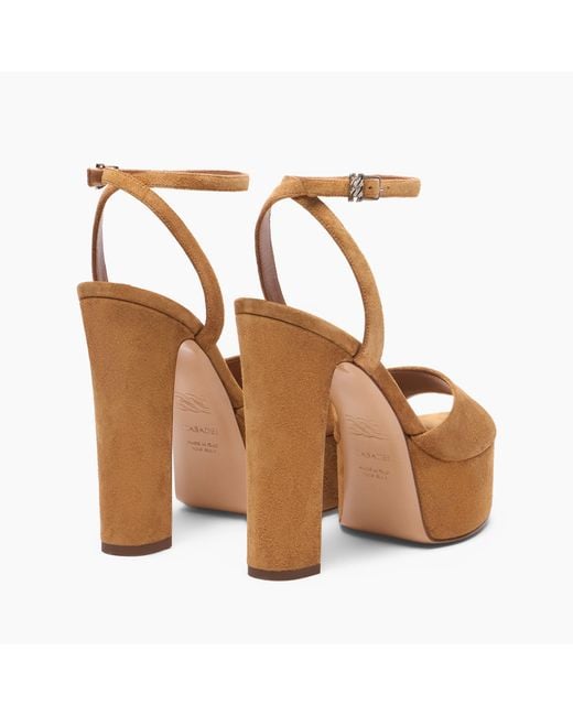 Casadei Brown Patty Platform Suede Sandal
