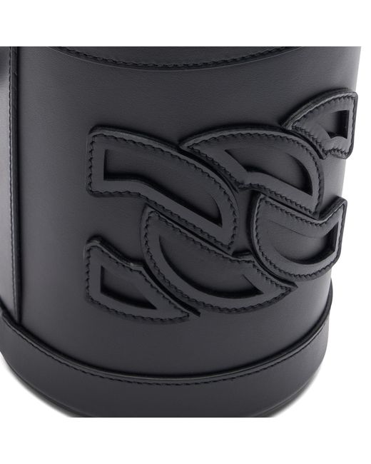 Casadei Black Giulia Leather Bucket Bag