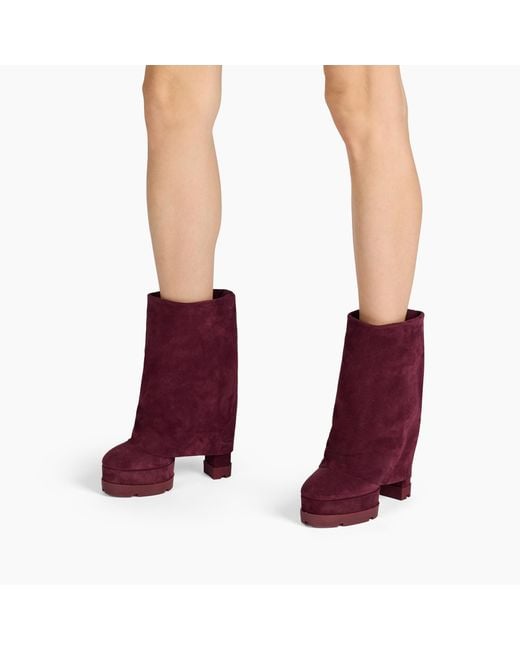 Casadei Purple Nancy Ankle Boot