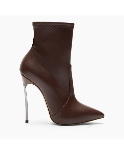 Casadei Brown Blade Ankle Boot