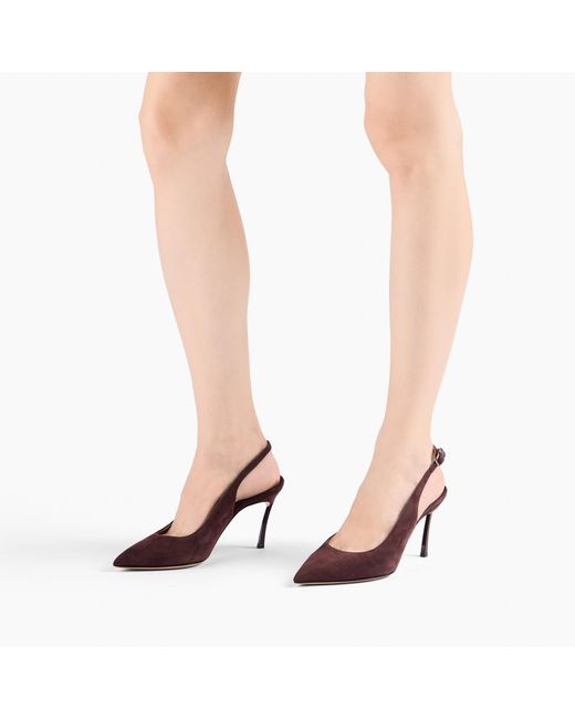 Casadei Brown Suede Slingbacks