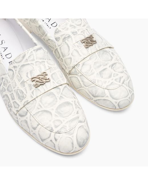 Casadei White Kroccobel Loafers