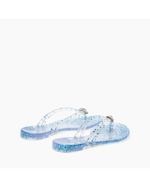 Casadei Blue Jelly Thong Sandal