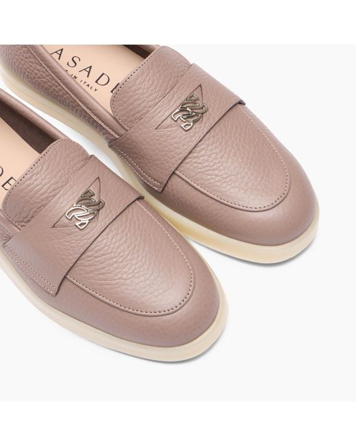 Casadei Pink Passage Loafer With C-chain