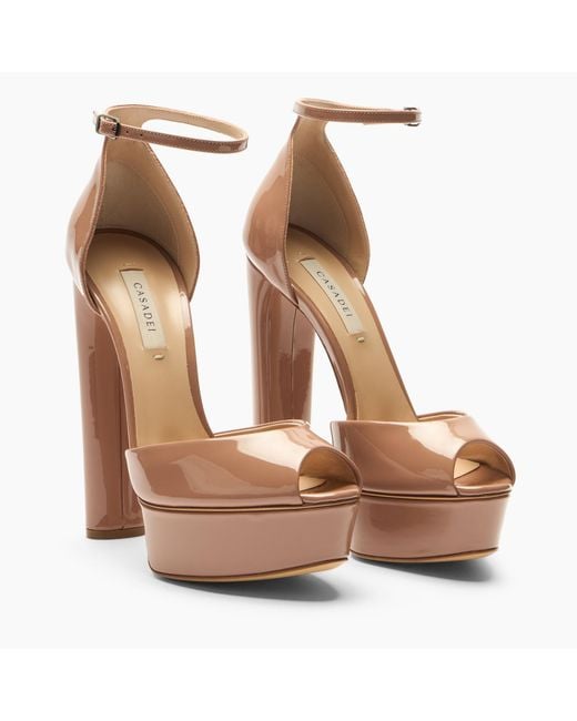 Casadei Multicolor Flora Platform Sandal