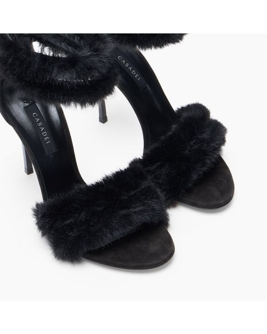 Casadei Black Blade Diva Minorca Sandal