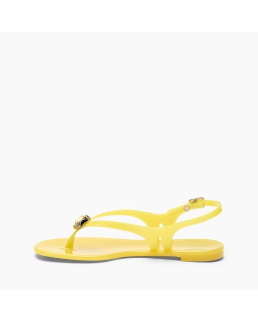 Casadei Yellow Jelly Thong Sandal