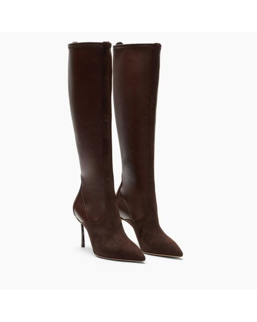 Casadei Brown Blade Sueade Debby Boot