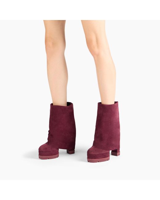 Casadei Purple Nancy Ankle Boot