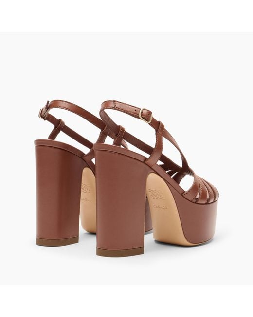 Casadei Brown Elsa Platform