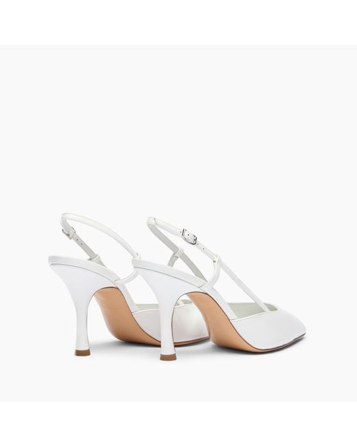 Casadei White Winnie Bride Slingabacks