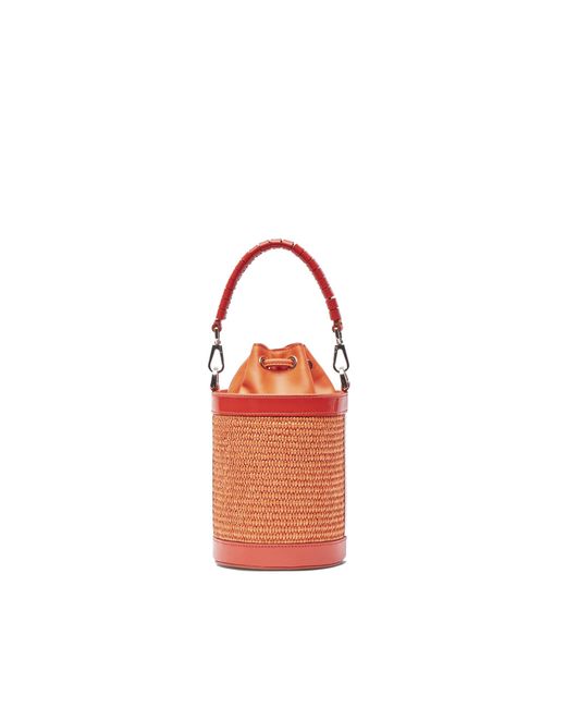 Beaurivage Lux Bucket Bag di Casadei in Red