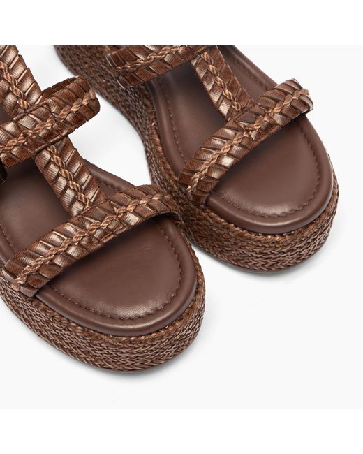 Casadei Brown New Zeppa Colosseo Platform