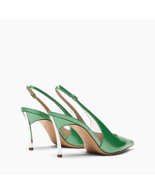 Casadei Green Superblade Samurai Slingback