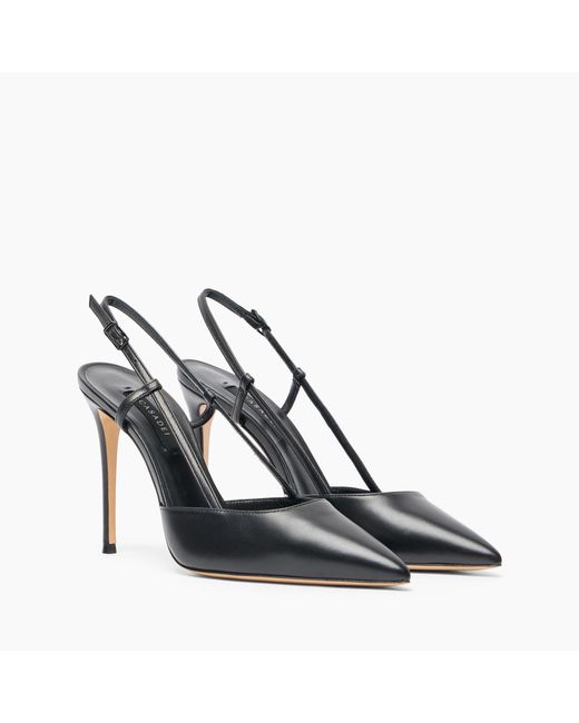 Casadei Blue Julia Leather Slingback