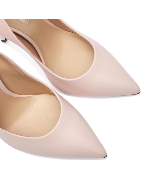 Blade Leather Pumps di Casadei in Pink
