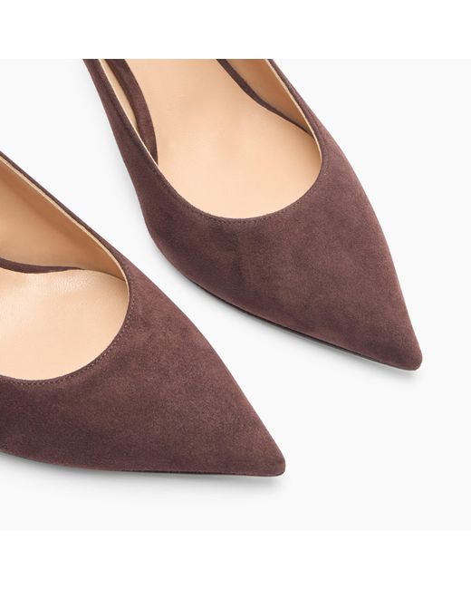 Casadei Brown Suede Slingbacks