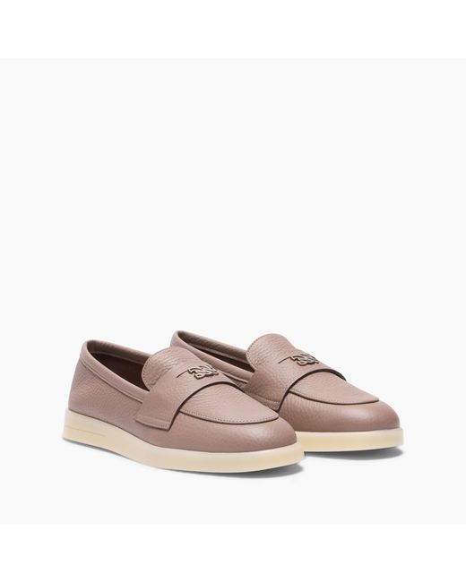 Casadei Pink Passage Loafer With C-chain