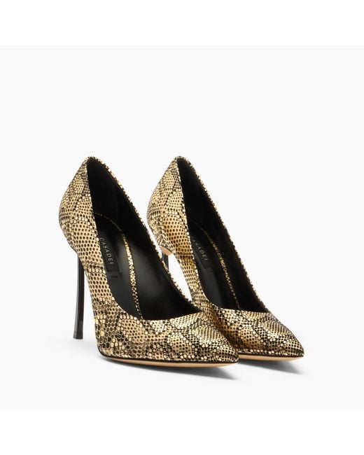 Casadei Metallic Blade Goldfinger Pump