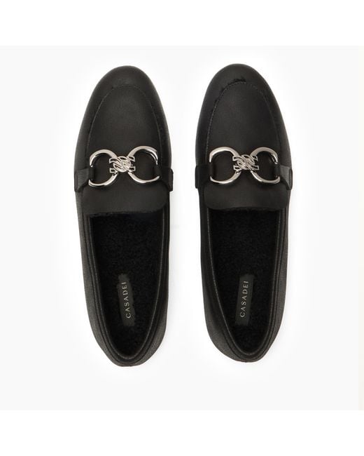 Casadei Black Bufaland Loafer