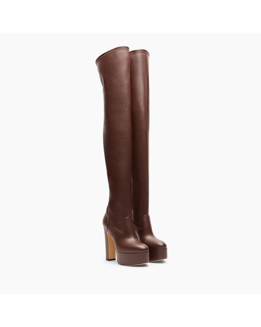 Patty Over The Knee di Casadei in Brown