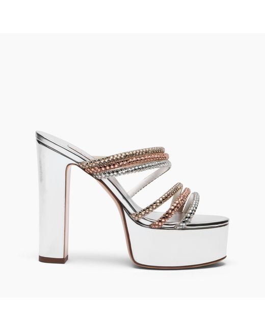 Casadei White Patty Platform Andromeda Mule