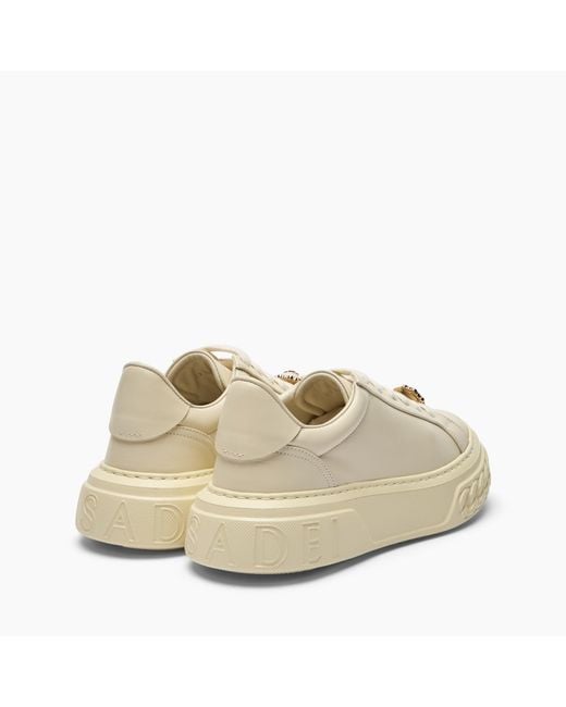Casadei Natural Off Road Sneaker With Pearl